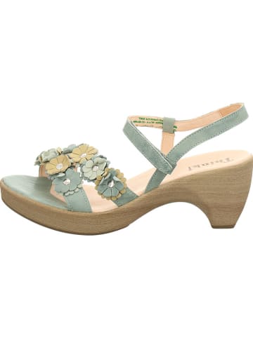 Think! Leren haksandalen turquoise