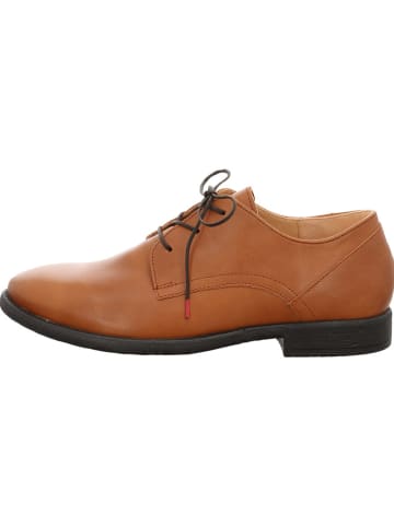 Think! Leren veterschoenen lichtbruin