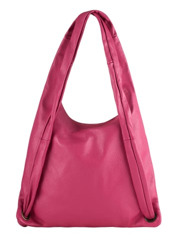 Think! Leren schoudertas roze