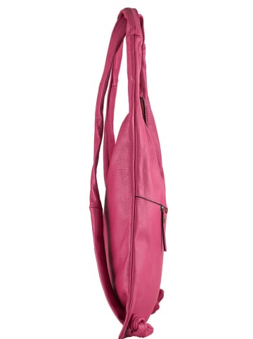 Think! Leren schoudertas roze