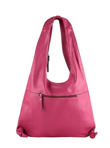 Think! Leren schoudertas roze