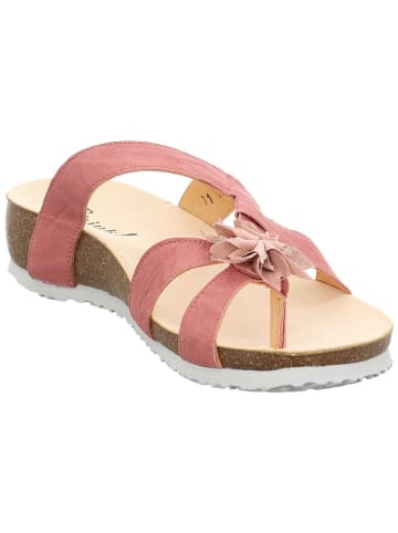 Think! Leder-Zehentrenner in Rosa