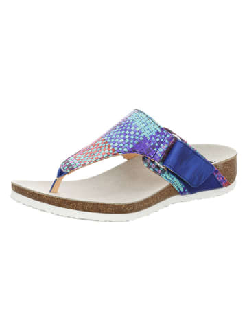Think! Leren teenslippers meerkleurig