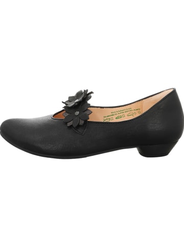 Think! Leder-Ballerinas in Schwarz