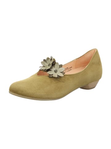 Think! Leder-Ballerinas in Khaki