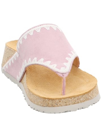 Think! Leder-Zehentrenner in Rosa