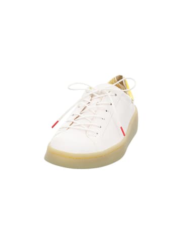 Think! Skórzane sneakersy w kolorze biało-żółtym