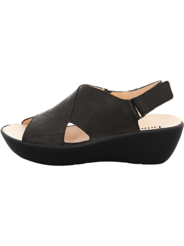 Think! Leren sandalen lichtbruin