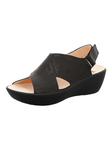 Think! Leren sandalen lichtbruin