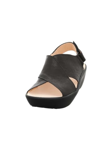 Think! Leren sandalen lichtbruin