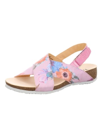 Think! Leren sandalen lichtroze/meerkleurig