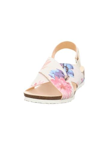 Think! Leder-Sandalen in Weiß/ Bunt