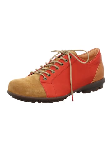 Think! Leren sneakers rood/lichtbruin