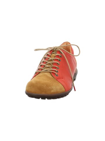Think! Leren sneakers rood/lichtbruin