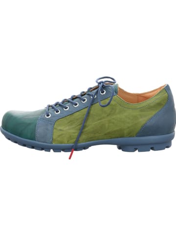 Think! Skórzane sneakersy w kolorze zielono-niebieskim