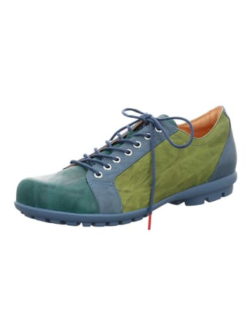 Think! Skórzane sneakersy w kolorze zielono-niebieskim