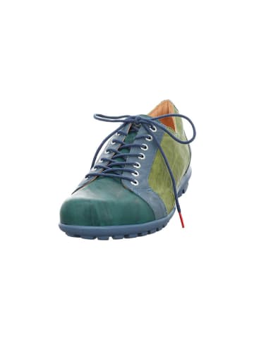 Think! Leder-Sneakers in Grün/ Blau