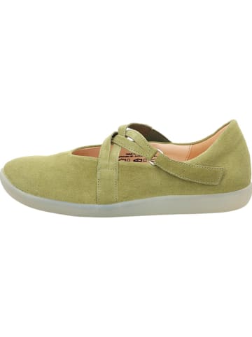 Think! Leder-Ballerinas in Khaki