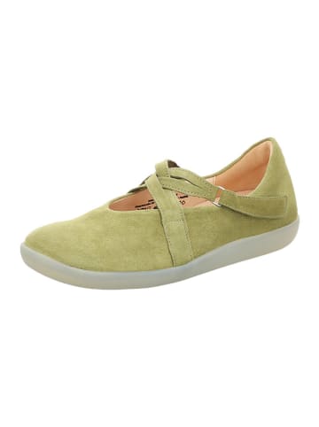 Think! Leder-Ballerinas in Khaki