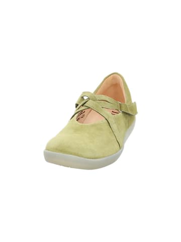 Think! Leder-Ballerinas in Khaki