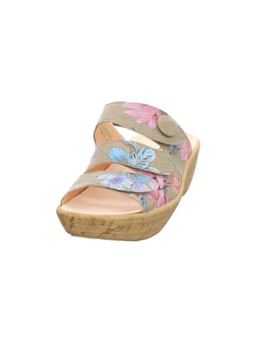 Think! Leren sleehakinstappers beige/meerkleurig