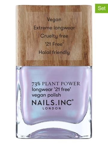 Nails.Inc Lakiery do paznokci (2 szt.) "Plant - Eco Glow" - po 14 ml