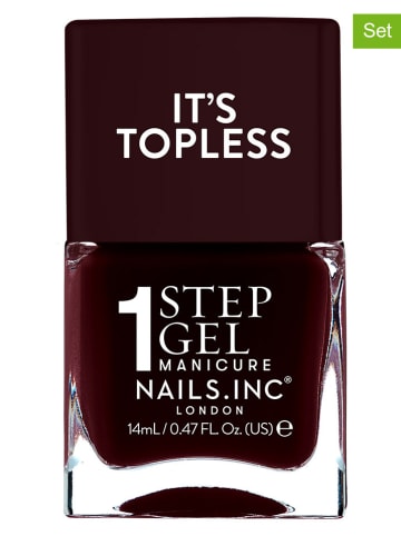Nails.Inc Lakiery do paznokci (2 szt.) "Topless - Billie" - po 14 ml