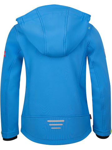 Trollkids Softshelljacke "Trollfjord" in Blau/ Hellgrün