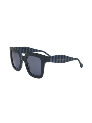 Carolina Herrera Damskie okulary przeciwsłoneczne w kolorze niebiesko-granatowym