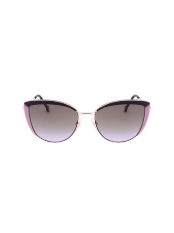 Carolina Herrera Damen-Sonnenbrille in Gold/ Grau