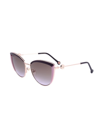 Carolina Herrera Damen-Sonnenbrille in Gold/ Grau