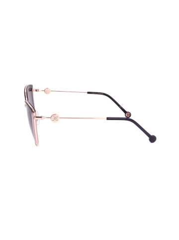 Carolina Herrera Damen-Sonnenbrille in Gold/ Grau