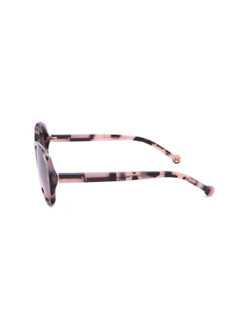 Carolina Herrera Damen-Sonnenbrille in Beige-Schwarz/ Lila