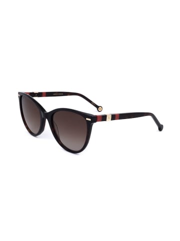 Carolina Herrera Damen-Sonnenbrille in Schwarz/ Braun