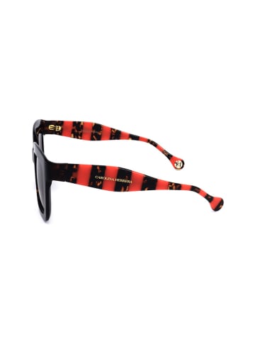 Carolina Herrera Damen-Sonnenbrille in Schwarz-Rot/ Braun