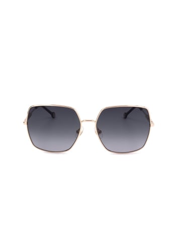 Carolina Herrera Damen-Sonnenbrille in Gold/ Dunkelblau