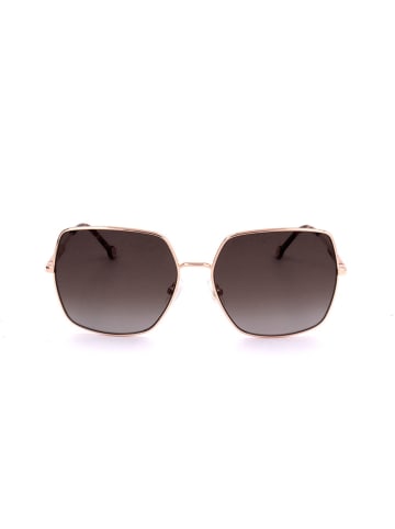 Carolina Herrera Dameszonnebril goudkleurig/bruin