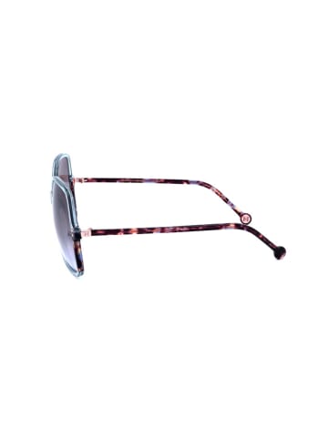 Carolina Herrera Damen-Sonnenbrille in Hellblau-Braun/ Grau