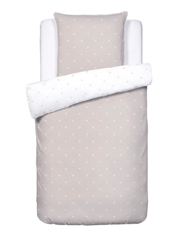 Chevignon Satijnen beddengoedset "Canards" taupe/wit