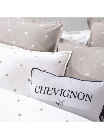 Chevignon Satin-Bettwäsche-Set ''Canards'' in Taupe/ Weiß