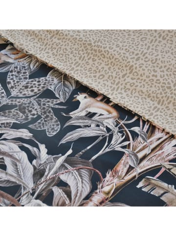 Chevignon 2er-Set: Satin-Kissenhüllen ''Sauvage'' in Dunkelblau/ Beige