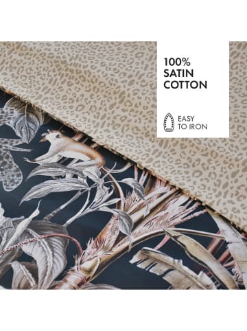 Chevignon Satijnen hoeslaken "Leopard" beige