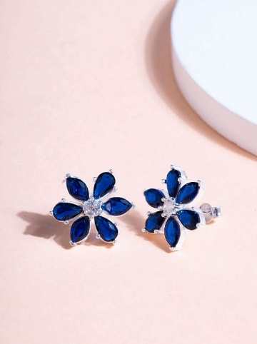 Heliophilia Srebrne kolczyki-wkrętki z cyrkoniami