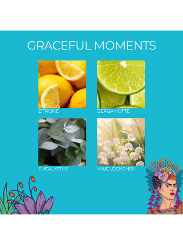 Frida Kahlo Duftkerze "Graceful Moments'' in Türkis/ Lila - 180 g
