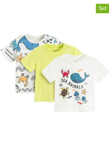 COOL CLUB 3er-Set: Shirts in Gelb/ Weiß/ Blau