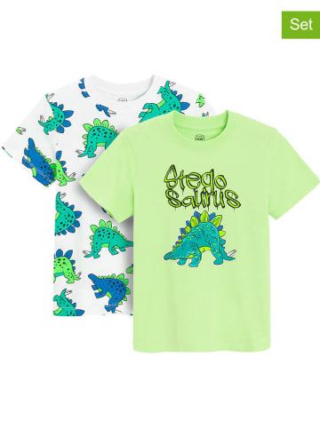 COOL CLUB 2er-Set: Shirts in Grün/ Hellblau