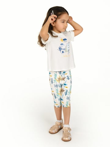 COOL CLUB Leggings in Blau/ Creme