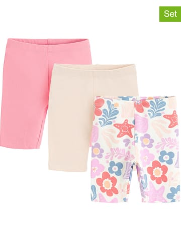 COOL CLUB 3er-Set: Leggings in Beige/ Rosa/ Bunt