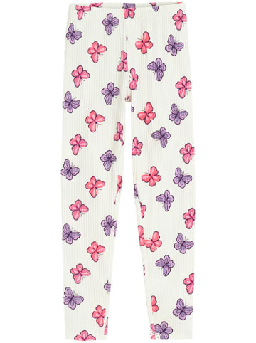 COOL CLUB 2er-Set: Leggings in Lila/ Creme