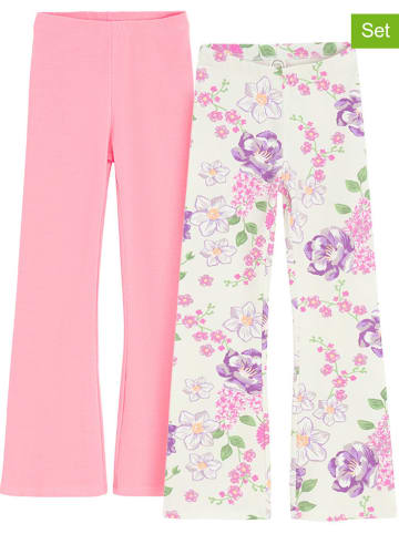 COOL CLUB 2er-Set: Leggings in Rosa/ Creme